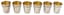 SET OF SIX SILVER-GILT BEAKERS